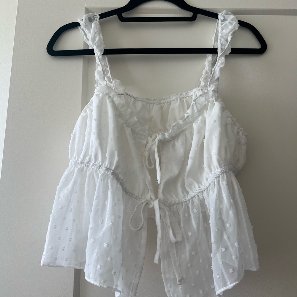 SHEIN tie front blouse
Sz L